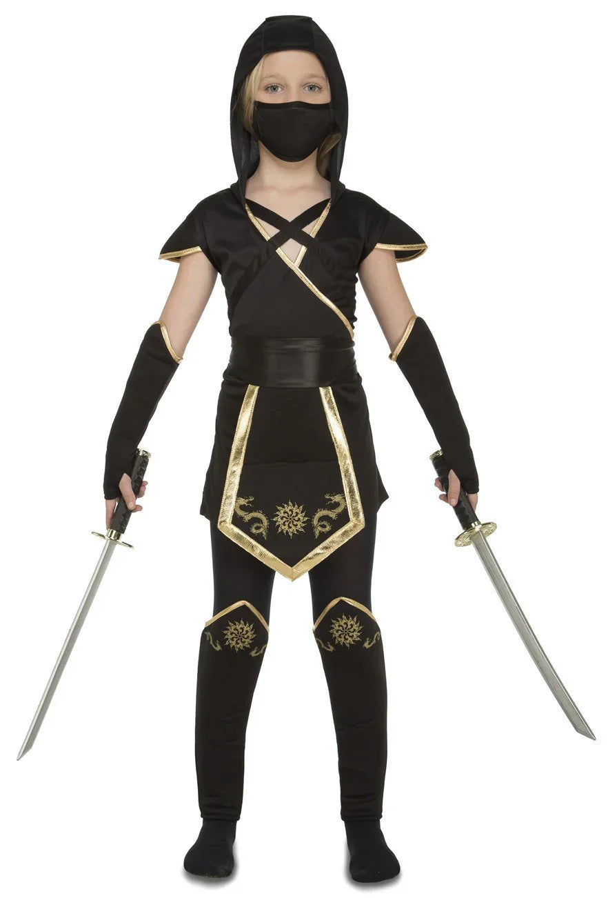 Disfraz de Ninja Negro para Niña Ninjas Viving